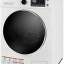 COMFEE 24" Washer and Dryer Combo 2.7 cu.ft 26lbs Washing Machine Steam Care, Overnight Dry, No Shaking Front Load Full-Automatic Machine, Dorm White