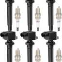 ECCPP UF562 6 ignition coils with 6 iridium Spark Plugs 2756,coils packs,for Suzuki 2006 2007 2008 Grand Vitara V6 2.7L 5C1785,E1062,52-2140,IC642,33400-65J00