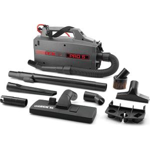 Oreck Commercial XL Pro 5 Super Compact Canister Vacuum Cleaner, Lightweight Bagged Canister Vac with Attachments, Portable, Extended Cleaning Reach, Corded Vacuum Cleaners for Commercial Use