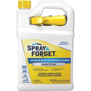 Spray & Forget Ready-to-Use House & Deck Outdoor Cleaner - Nested Trigger Spray Bottle - 1 Gallon