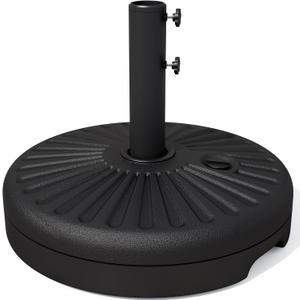 JEAREY 81.5lb Max Capacity Patio Umbrella Stand, Outdoor Umbrella Base Water Filled Stand, Heavy Duty Market Umbrella Holder for Patio, Deck, Poolside (Black)