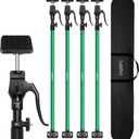 Cabinet Jacks for Installing Cabinets, Heavy Duty Adjustable Third Hand Furniture Jack Rod Celling Extend 49.2" - 114.2" inches 154lbs for Dust Barrier Poles, Drywall Lift Jack & Zip Wall, 4-Pack