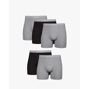 Hanes Men's Boxer Briefs, Cool Dri Moisture-Wicking Underwear, Cotton No-Ride-up for Men, 5 Pack, Size Small