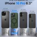 Faiono Magnetic for iPhone 16 Pro Case [Full Camera Protection][Military-Grade Protection][Compatible with MagSafe] Shockproof Protective Slim Phone Case for iPhone 16 Pro, Forest Green