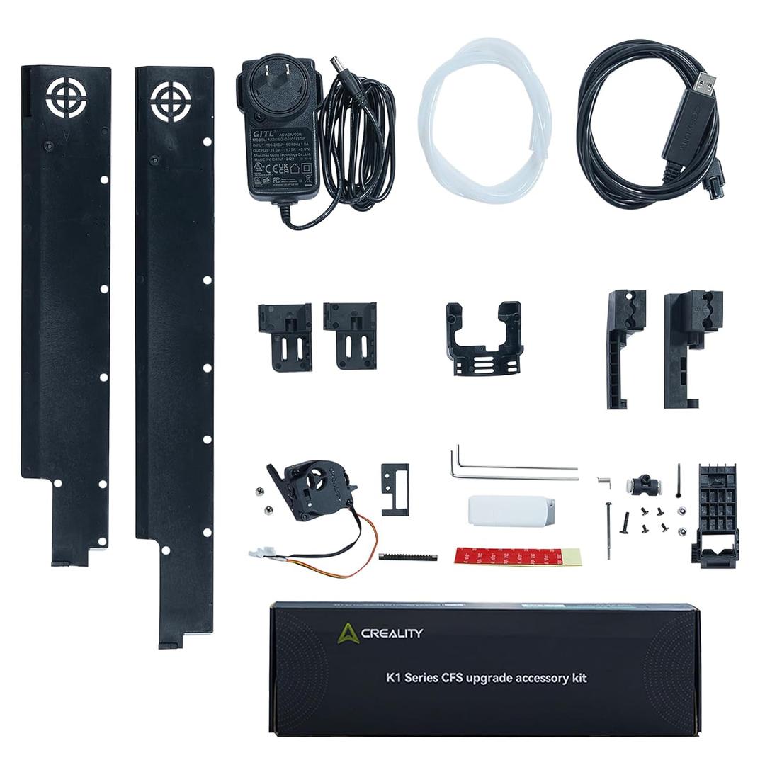 Creality K1 Series CFS Upgrade Accessory Kit for K1,K1C,K1 MAX,K1 SE 3D Printer, Connecting to CFS Filament System to Realize Multi Color Printing, with New Extruder for Accuracy Filament Change