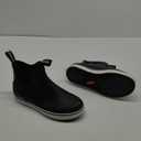 HISEA Women's Ankle Rain Boots, Rubber Fishing Deck Boots, Garden Boots for Women Waterproof (8, Black)