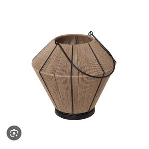 9.7 inch Metal and Jute Lantern