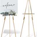 63''Wooden Tripod Display Easel Stand for Wedding Sign, Portable Tripod Wood Artist Easel