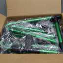 Loyoda Folding Walker with 2 Skis and 5" Wheels, Lightweight Walkers for Seniors and Adults, Supports Up to 350 Pounds, Adjustable Height, Compact Standard Walker, Green