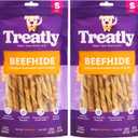 Beefhide Twist Sticks 5" Dog Chew Treats - Chicken Flavor, 1 lb/2 Pack
