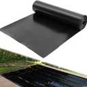 1PCS 50 ft x 20 inches Black Under Deck Drainage System Trough Deck, Fit for 16“ Joist Spacing HDPE Water Drainage Trough System Deck Waterproofing Drain Membrane Rain Shield for Patio (50ft x 20")