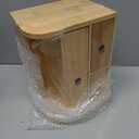 Nicunom Bamboo Desk Organizer, 3-Tier Bamboo Tabletop Storage Organization Multifunctional Desktop Organizer with Drawers for Home Office Toiletries Supplies Vanity