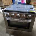 AMZCHEF RV Gas Range 21 Inches Tall,1.77 Cu.Ft Propane Range Oven with 3 Burners Stove for RV, Apartment, Mobile Home, Stainless Steel.