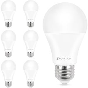 VATION LIGHTING A19 Dimmable LED Light Bulbs Super Bright 3000K Warm White, 100 Watt Equivalent, Efficient 14Watt, 1700 Lumens, E26 Medium Base, Dimmable, ETL/UL Listed, 6 Pack