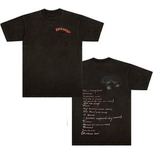 Unisex-Adult Official Merch Smoke Pocket Tee (Large, Black)