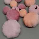 12 Faux Flocked Pumpkins, Perfect for Fall Harvest, Halloween, or Thanksgiving Table Centerpieces(12, Rose red, Purple, and Pink)