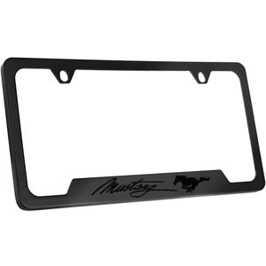 License Frame Inc. Ford Mustang Blacked Out Style Metal License Plate Frame 2 Hole