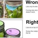 7pack Maintenance airlock waterless fermentation lids for wide mouth mason jars. Make Sauerkraut, Kimchi, Pickles, any fermented vegetable probiotic foods. BPA, mold free, dishwasher safe.