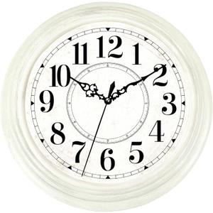 Vintage Wall Clock 13 Inch Quartz Silent Non-Ticking Analog Clock Battery Operated Rustic Round Decorative Clock for Living Room Kitchen Home Office Classroom