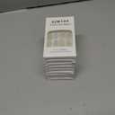 9 x Cat Eye Nails Short Squoval, Shimmery White, Small Size Press on False Nails, 24 Reusable Fake Nails With Stick on Adhesive Tabs