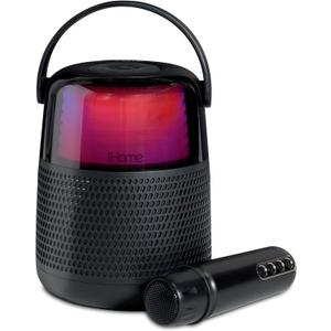 iHome Karaoke Machine with Bluetooth Speaker and Karaoke Microphone, Portable Speaker with Color Changing Lights and Voice Changing Effects (iKBT70)