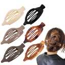 6Pcs Flat Hair Clips for Women, Better Jonny Curved Hair Clips Lay Down Claw Clips Alligator Clips Hair Accessories for Women Girls