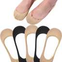 Toes Home No Show Socks Womens, Ultra Low Cut Liners Non Slip Footies for Flats Hidden Invisible Boat Summer 3 to 8 Pairs