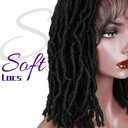 FAVE Short Braided Wigs for Black Women Full Lace Wig Faux Locs Wig 14IN Synthetic Loc Wigs for Women Twisted Wig