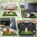 Dog Grass Pad with Tray, 23''X17'' Small Artificial Turf Grass Potty, Reusable Puppy Pee Pads for Dogs, Portable Dog Litter Box for Indoor/Outdoor Potty Training Toilet