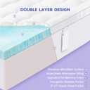 ABENE Queen Size Dual Layer 3 Inch Memory Foam Mattress Topper, 2 Inch Gel Memory Foam Plus 1 Inch Down Alternative Pillowtop Mattress Pad Cover, Thick Soft Bed Topper Support for Back Pain