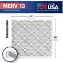 BNX TruFilter 20x22x1 Air Filter MERV 13 (1-Pack) - MADE IN USA - Electrostatic Pleated Air Conditioner HVAC AC Furnace Filters for Allergies, Pollen, Mold, Bacteria, Smoke, Allergen, MPR 1900 FPR 10