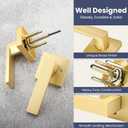 EHOMEWARE 6 Pack Keyless Door Handle Set Passage Door Lever for Hall and Closet, Satin Brass Finish
