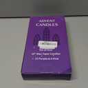 16-Pack Christmas Advent Candles (12 Purple & 4 Pink), 10 Inch Taper Candles for Holiday Decor - Unscented, Dripless & Long-Lasting for Church, Christmas, Weddings and Table Centerpieces