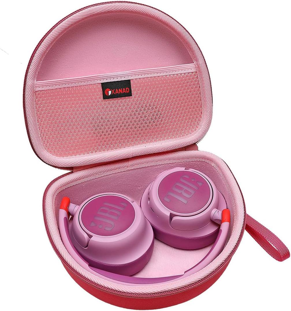 XANAD Hard Case for JBL Junior 470NC or JBL JR 470 NC/JR 460 NC/Junior JR 320BT Kids Headphone, Pink