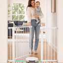 Sekey Flat Threshold Baby Gate for Stairs, 30-46" No Drill Dog Gate Indoor