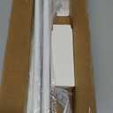 SIMEWIN Curtain Rods No Drilling for Windows 30 to 120 Inches, 5/8 Inch Diameter No Drill Small Curtain Rod Set with 3M Adhesive Brackets, White