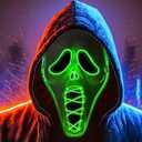 Halloween Ghostface Mask,Led Scream Scary Adults Masks Costume Creepy Cosplay Huanted House Props Halloween Party