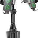 Dual Coil 15W Cup Phone Holder Mount,Wireless Car Charger Auto-Clamping Fast Charging Vent Phone Holders for Your Car for iPhone 17/17Pro/17Pro Max/16/15/14/13,Samsung Flip S25 S24 S23 S22 Ultra (Striped Black)