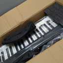 TERENCE V30 Portable Digital Piano 88 Key Weighted Keyboard Built-In 1800mAh Rechargeable Battery,Foldable Piano Keyboard with 2X5W Speakers,Music Stand,Sustain Pedal and Headphone for Beginners,Black, 24.2 x 8.5 x 5.1 inches