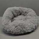 Large Cat Beds for Indoor Cats - Dog Bed Washable 24 inches for Small Medium Dogs, Anti Anxiety Round Fluffy Plush Faux Fur Cat Bed, (Large 24" L x 24" W) (Light Grey)