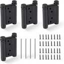 3" Double Action Spring Hinges, Self Closing Door Hinges for Saloon Cafe Pub Swinging Doors, 201 Stainless Steel, Including Pins and Screws, 4-Pack