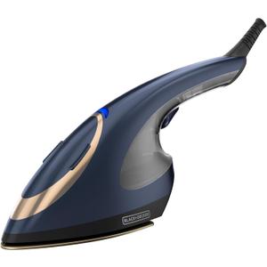 BLACK+DECKER Press & Steam 2-in-1 Iron and Steamer, 180% More Steam & One Temperature Technology, Ceramic Soleplate, Safe on All Fabric Types (Medium)