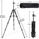 Wig Stand Tripod with Non-Slip Base Adjustable Mannequin Head Stand with Hook Heavy Duty Manikin Head Tripod (55 Inch (Pack of 1), BLACK)