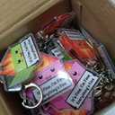 Dumpster Fire Keychains Gift Bulk Acrylic Response Team Office Employee Coworkers Appreciation Graduation Gift (Colorful)