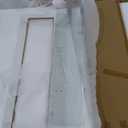 Pamapic Glass Top Vanity Desk with Crystal Handles, 11 Drawers Makeup Vanity with Mirror and Stool, 3 Lighting Modes Dressing Table, Power Outlet, Silent Slides, White (46"*15.7"*56.1")