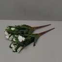 Greenery Artificial Impatiens Bouquet for Patio Lawn Garden Pot Hanging Basket Porch Decoration