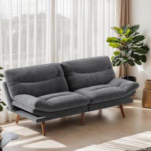 Marsail Futon Sofa Bed, Grey, 66 inch