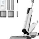 uwant D100 Wet Dry Vacuum Cleaner 180Lay-Flat Vacuum Mop All in One with 18000Pa Suction Auto Self-Cleaning Anti Odor Stick Pushin Mop Dual-Edge Cleaning Electeic Mop Set of 1 for Hard Floor/Carpet