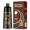 Brown Hair Dye Shampoo 3 in 1Argan Herbal Hair Color Shampoo Covers Gray Hair for Women and Men (16.9 fl.oz Brown)