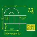 FOREHOGAR Decorative Garden Folding Border Fence 18in X20ft Rustproof Metal Wire Edging Flower Bed Fences Panel Outdoor White Garden Fencing Edge Patio Landscape